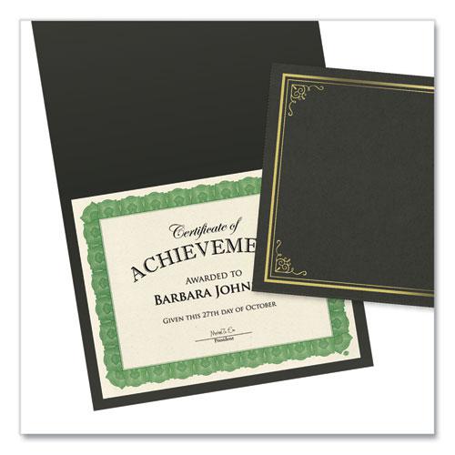 Award Certificates, 8.5 x 11, Natural with Green Braided Border, 15/Pack. Picture 4