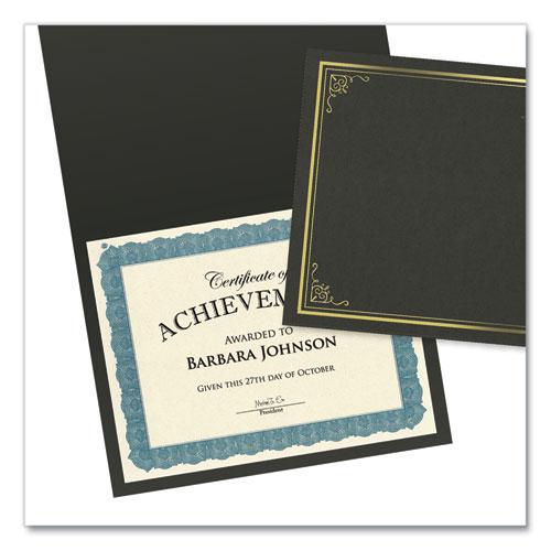 Award Certificates, 8.5 x 11, Natural with Blue Braided Border, 15/Pack. Picture 4