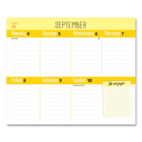 Fridge Planner Magnetized Weekly Calendar with Pads + Pencil, 12 x 12.5, White/Yellow Sheets, 16-Month (Sept-Dec): 2024-2025. Picture 3