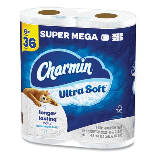 Ultra Soft Bathroom Tissue, Septic-Safe, 2-Ply, White, 336 Sheets/Roll, 18 Rolls/Carton. Picture 2
