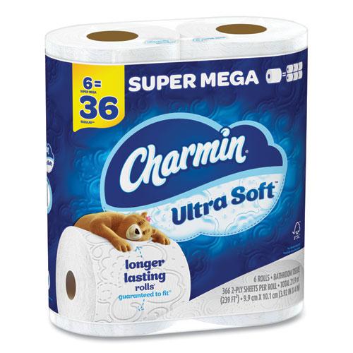 Ultra Soft Bathroom Tissue, Septic-Safe, 2-Ply, White, 336 Sheets/Roll, 18 Rolls/Carton. Picture 1