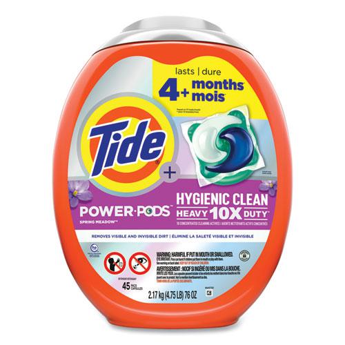 Hygienic Clean Heavy 10x Duty Power Pods, Fresh Meadow Scent, 76 oz Tub, 45 Pods, 4/Carton. Picture 1