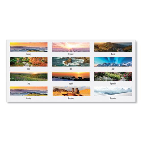 Earthscapes Recycled Monthly Desk Pad Calendar, Motivational Photos, 22 x 17, Blue Binding/Corners, 12-Month (Jan-Dec): 2024. Picture 3