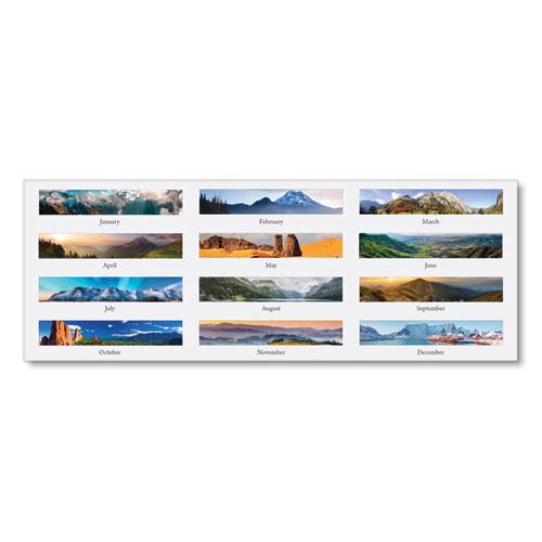 Earthscapes Recycled Monthly Desk Pad Calendar, Mountains of the World Photos, 22 x 17, Black Corners,12-Month(Jan-Dec): 2024. Picture 3