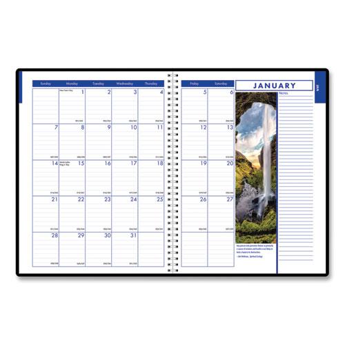 Earthscapes Recycled Weekly/Monthly Appointment Book, Landscape Photos, 11 x 8.5, Black Soft Cover, 12-Month (Jan-Dec): 2024. Picture 2