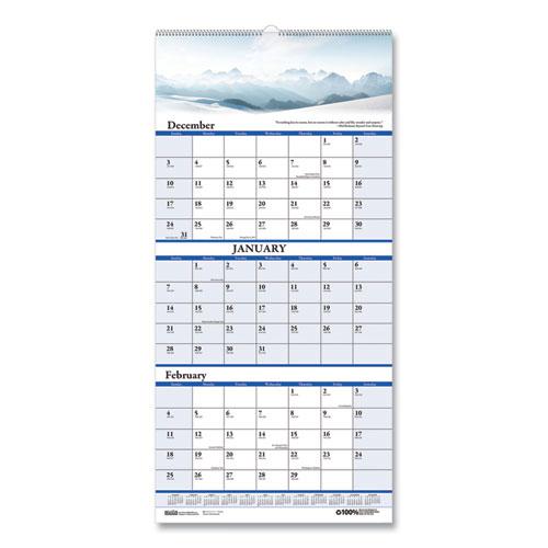 Earthscapes Recycled 3-Month Vertical Wall Calendar, Scenic Landscapes Photography, 12.25 x 26, 14-Month (Dec-Jan): 2023-2025. Picture 2