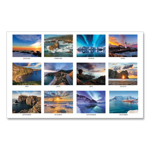 Recycled Earthscapes Desk Pad Calendar, Seascapes Photography, 22 x 17, Black Binding/Corners,12-Month (Jan to Dec): 2024. Picture 3