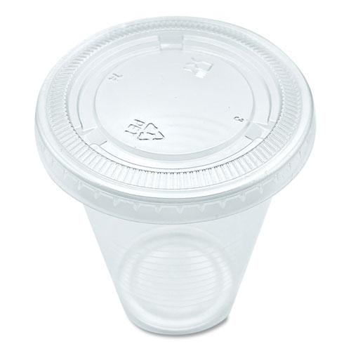 Souffle/Portion Cup Lids, Fits 3.25 oz to 5.5 oz Portion Cups, Clear, 2,500/Pack. Picture 2