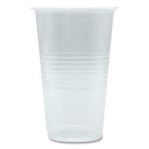 Translucent Plastic Cold Cups, 20 oz, Clear, 1,000/Carton. Picture 1