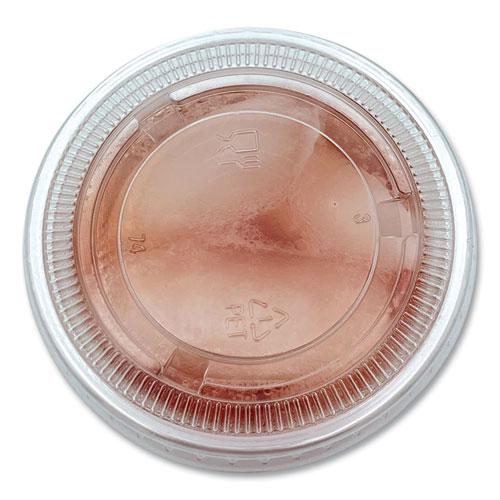 Souffle/Portion Cup Lids, Fits 3.25 oz to 5.5 oz Portion Cups, Clear, 2,500/Pack. Picture 3