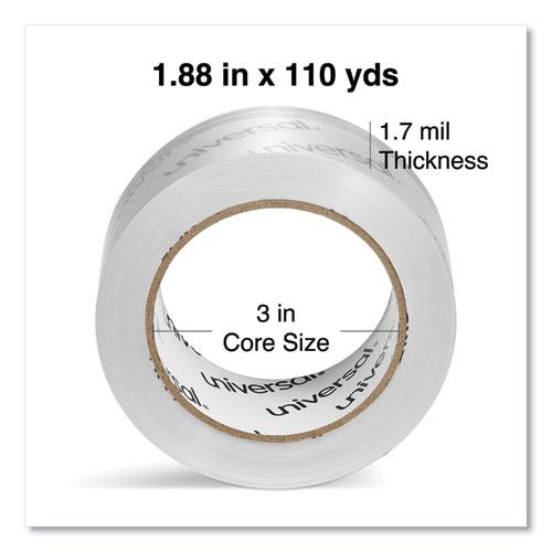 Deluxe General-Purpose Acrylic Box Sealing Tape, 3" Core, 1.88" x 109 yds, Clear, 12/Pack. Picture 4
