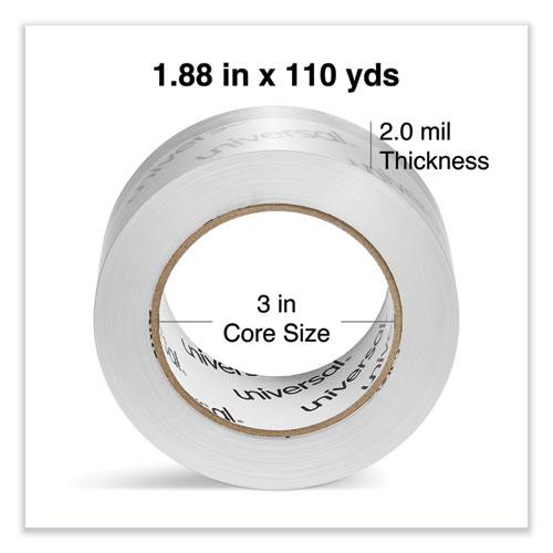 Deluxe General-Purpose Acrylic Box Sealing Tape, 2 mil, 3" Core, 1.88" x 109 yds, Clear, 6/Pack. Picture 2