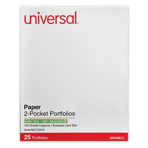Two-Pocket Portfolio, Embossed Leather Grain Paper, 11 x 8.5, Assorted Colors, 25/Box. Picture 1