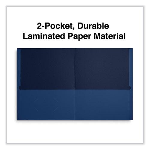 Two-Pocket Portfolio, Embossed Leather Grain Paper, 11 x 8.5, Assorted Colors, 25/Box. Picture 3