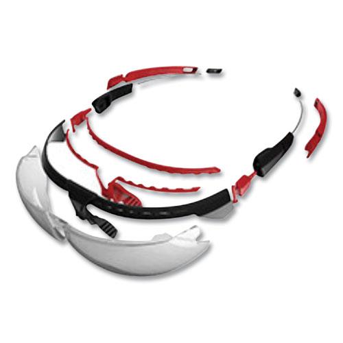 Avatar Safety Glasses, Black/Red Polycarbonate Frame, Gray Polycarbonate Lens. Picture 2