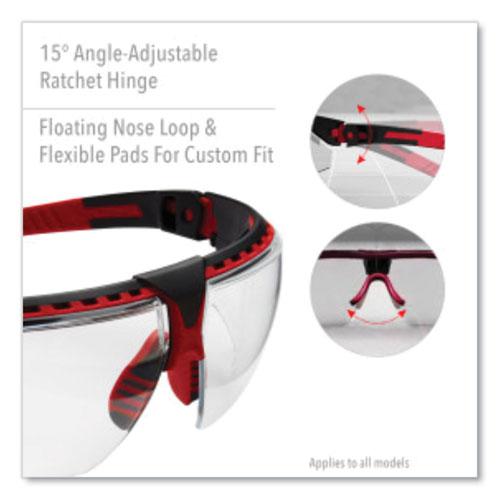Avatar Safety Glasses, Red/Black Polycarbonate Frame, Clear Polycarbonate Lens. Picture 2