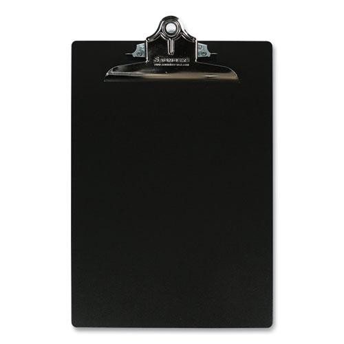 Aluminum Clipboard, 1" Clip Capacity, Holds 8.5 x 11 Sheets, Black. Picture 1