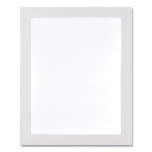 Self Adhesive Sign Holders, 8.5 x 11 Insert, Clear with White Border, 2/Pack. Picture 1