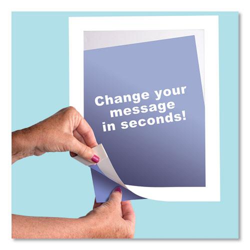 Self Adhesive Sign Holders, 11 x 17, Clear with White Border, 2/Pack. Picture 3