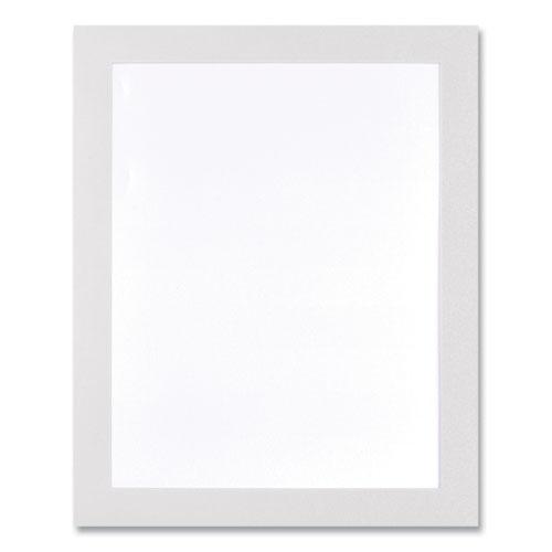 Self Adhesive Sign Holders, 11 x 17, Clear with White Border, 2/Pack. Picture 1