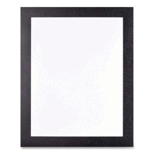 Self Adhesive Sign Holders, 11 x 17 Insert, Clear with Black Border, 2/Pack. Picture 1