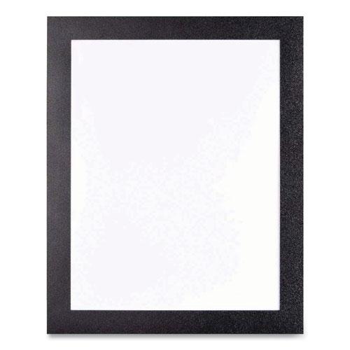 Self Adhesive Sign Holders, 8.5 x 11 Insert, Clear with Black Border, 2/Pack. Picture 1