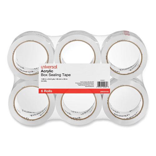 Moving and Storage Packing Tape, 3" Core, 1.88" x 54.6 yd, Clear, 6/Pack. Picture 1