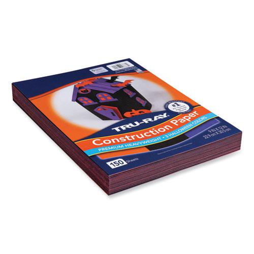 Tru-Ray Construction Paper, 70 lb Text Weight, 9 x 12, Assorted Halloween Colors, 150/Pack. Picture 2