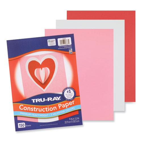Tru-Ray Construction Paper, 70 lb Text Weight, 9 x 12, Assorted Valentine Colors, 150/Pack. Picture 3