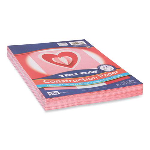 Tru-Ray Construction Paper, 70 lb Text Weight, 9 x 12, Assorted Valentine Colors, 150/Pack. Picture 4