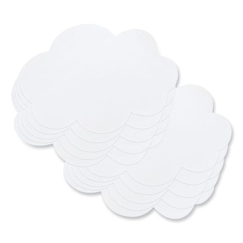 Self Stick Dry Erase Clouds, 7 x 10, White Surface, 10/Pack. Picture 1