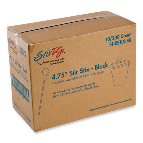 Beverage Plugs, 4.75", Black 2,000/Carton. Picture 1