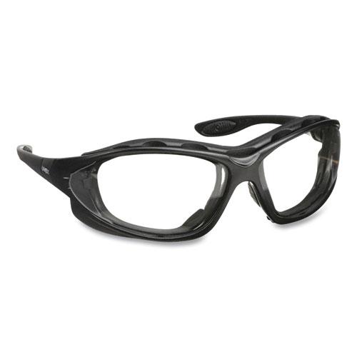 Seismic Sealed Eyewear, Black Polycarbonate Frame, Clear Polycarbonate Lens. Picture 1
