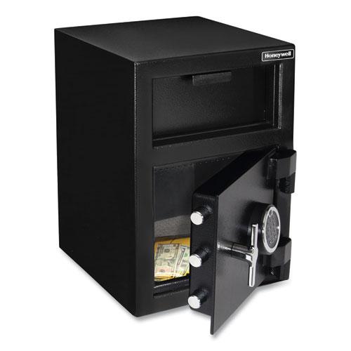 Steel Depository Safe with Digital Lock, 14 x 15.2 x 20.2, 1.06 cu ft, Black. Picture 2