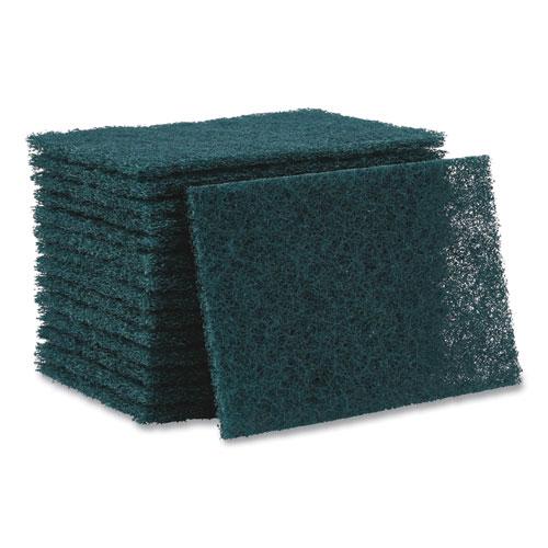 Heavy-Duty Scour Pad, 6 x 9, Green 15/Carton. Picture 1