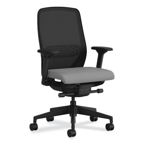 Nucleus Series Recharge Task Chair, 16.63 to 21.13 Seat Height, Frost Seat, Black Back, Black Base. Picture 1