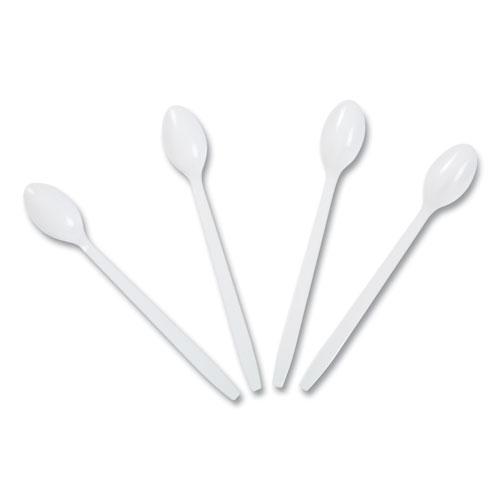 Polypropylene Cutlery, Soda Spoon, 7.87", White, 1,000/Carton. Picture 3