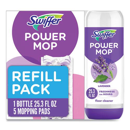 PowerMop Cleaning Solution and Pads Refill Pack, Lavender, 25.3 oz Bottle and 5 Pads per Pack, 4 Packs/Carton. Picture 6