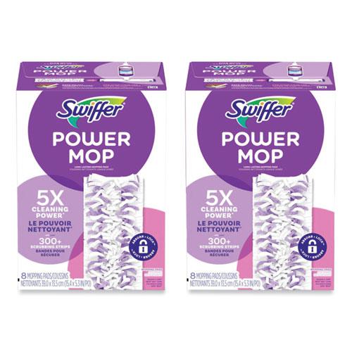 PowerMop Mopping Pads, 15.4 x 5.3, 8/Box, 2 Boxes/Carton. Picture 1