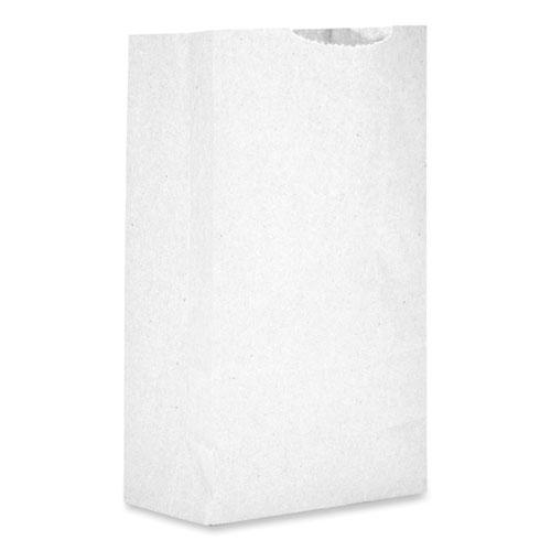 Grocery Paper Bags, 30 lb Capacity, #2, 4.31" x 2.44" x 7.88", White, 500 Bags. Picture 5