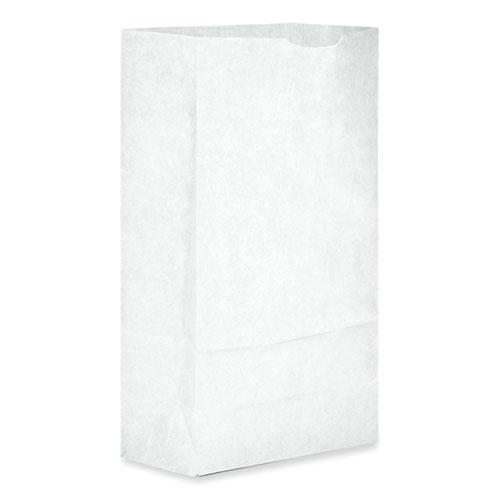 Grocery Paper Bags, 35 lb Capacity, #6, 6" x 3.63" x 11.06", White, 500 Bags. Picture 8