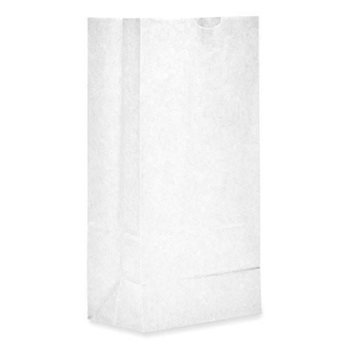 Grocery Paper Bags, 35 lb Capacity, #8, 6.13" x 4.17" x 12.44", White, 500 Bags. Picture 6