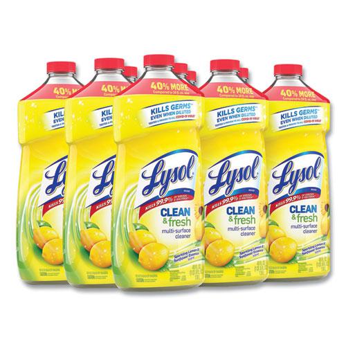 Clean and Fresh Multi-Surface Cleaner, Sparkling Lemon and Sunflower Essence, 40 oz Bottle, 9/Carton. Picture 1