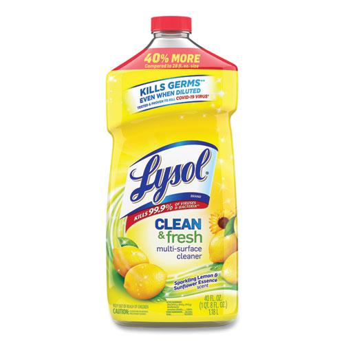 Clean and Fresh Multi-Surface Cleaner, Sparkling Lemon and Sunflower Essence, 40 oz Bottle, 9/Carton. Picture 2