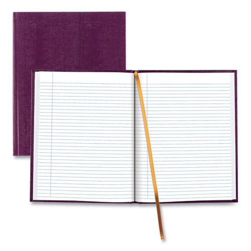 Executive Notebook with Ribbon Bookmark,1 Subject, Medium/College Rule, Grape Cover, (75) 10.75 x 8.5 Sheets. Picture 1