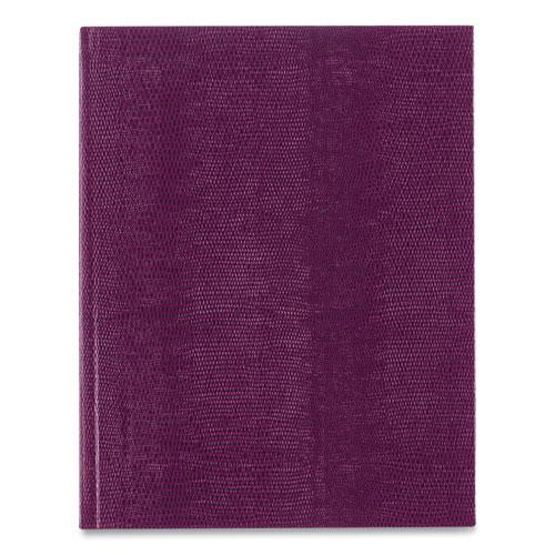 Executive Notebook with Ribbon Bookmark,1 Subject, Medium/College Rule, Grape Cover, (75) 10.75 x 8.5 Sheets. Picture 3