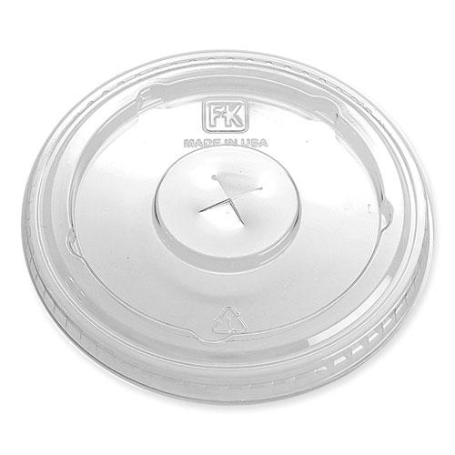 Greenware Cold Drink Lids, X-Slot, Fits 12 oz to 20 oz Cup, Clear, 1,000/Carton. Picture 1