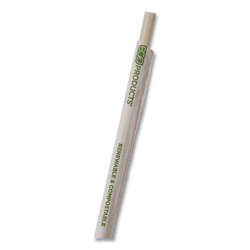 Renewable and Compostable PHA Straws, 10.25", Natural White, 1,250/Carton. Picture 2