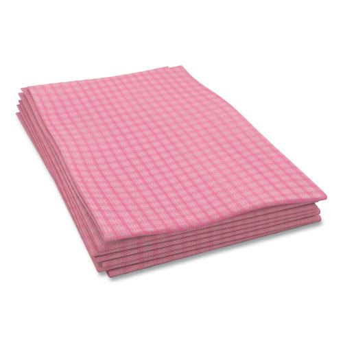 Tuff-Job Foodservice Towels, 12 x 24, Pink/White, 200/Carton. Picture 3