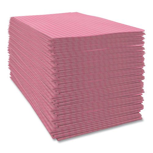 Tuff-Job Foodservice Towels, 12 x 24, Pink/White, 200/Carton. Picture 4